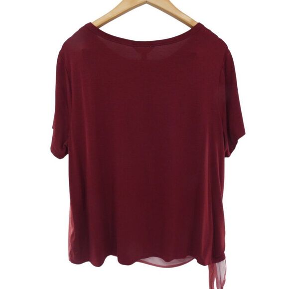 Women's Bohemian Two Step Cowgirl Handkerchief Tie  Western Short Sleeve Plus 1X - Picture 4 of 7